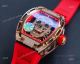 Rose Gold Richard Mille RM 052 Skull Replica Watch With Red Rubber Strap (2)_th.jpg